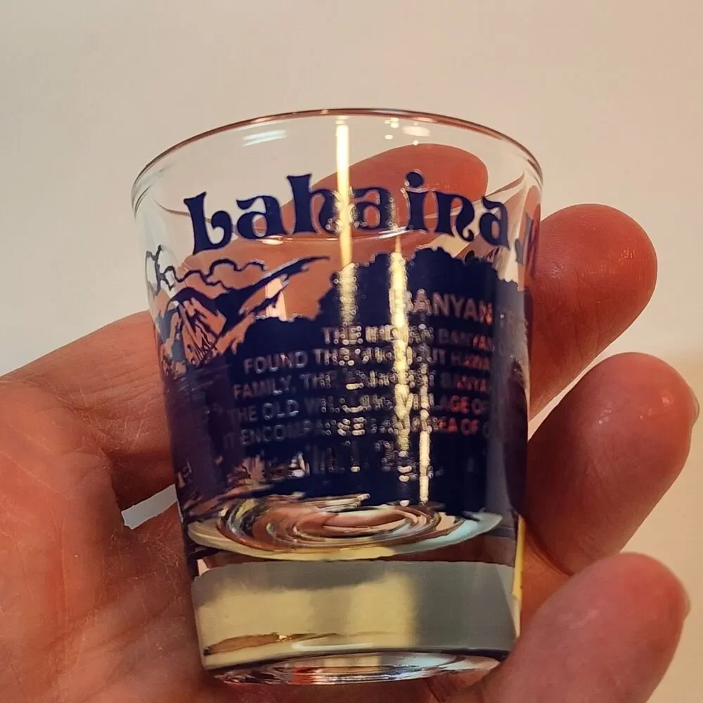 Vintage Maui Hawaii Shot Glass Lot - Hard Rock Cafe & Planet Hollywood Shooters